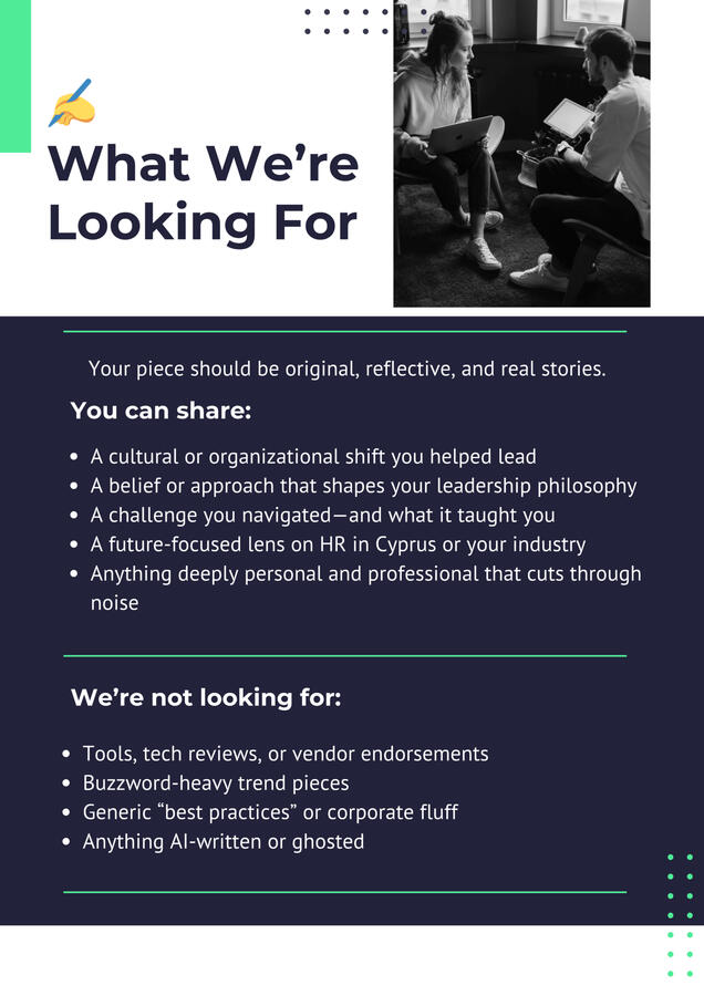 What We&#39;re Looking For